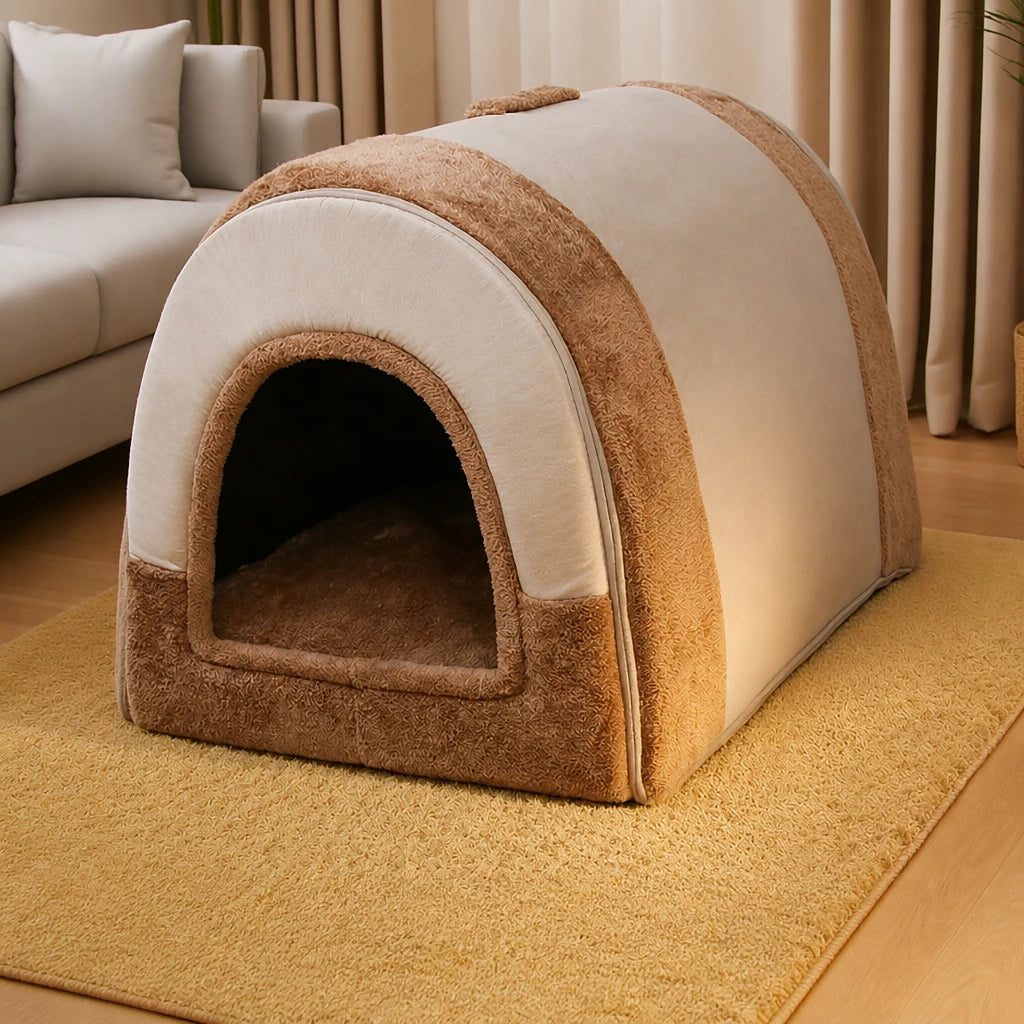 Enclosed Washable Pet Bed for Dogs and Cats