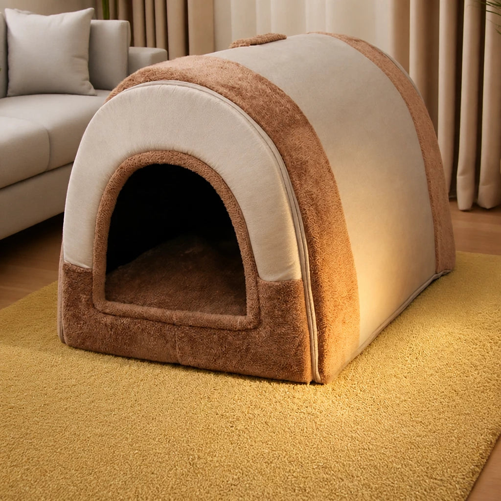 Enclosed Washable Pet Bed for Dogs and Cats
