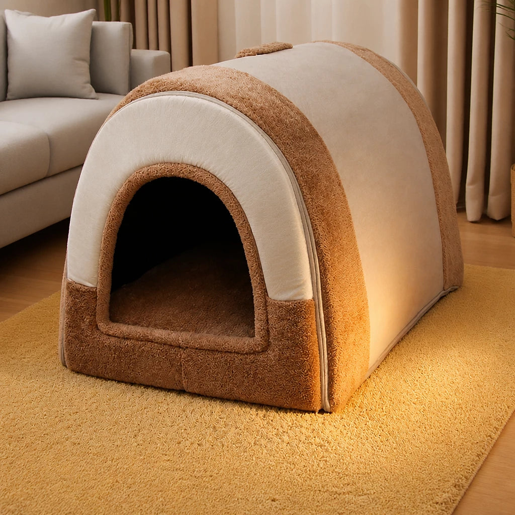 Enclosed Washable Pet Bed for Dogs and Cats