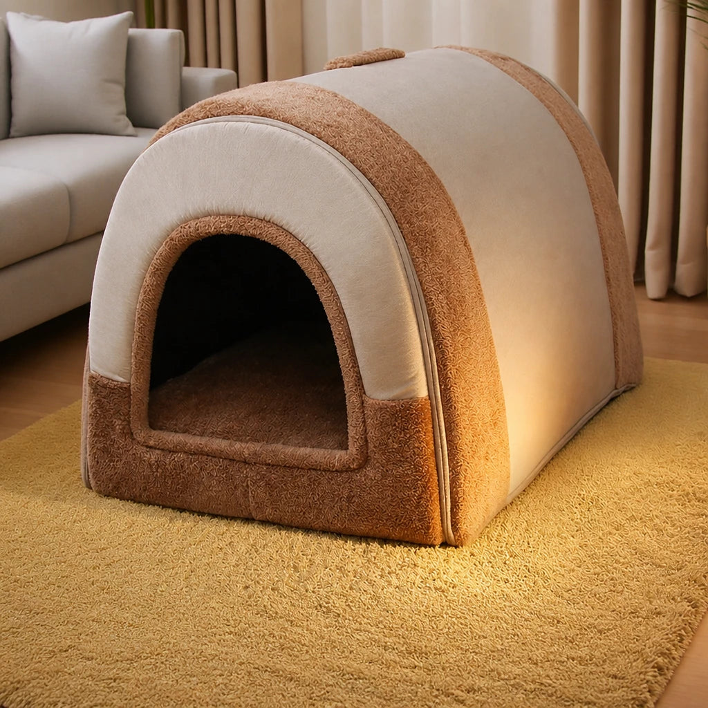 Enclosed Washable Pet Bed for Dogs and Cats