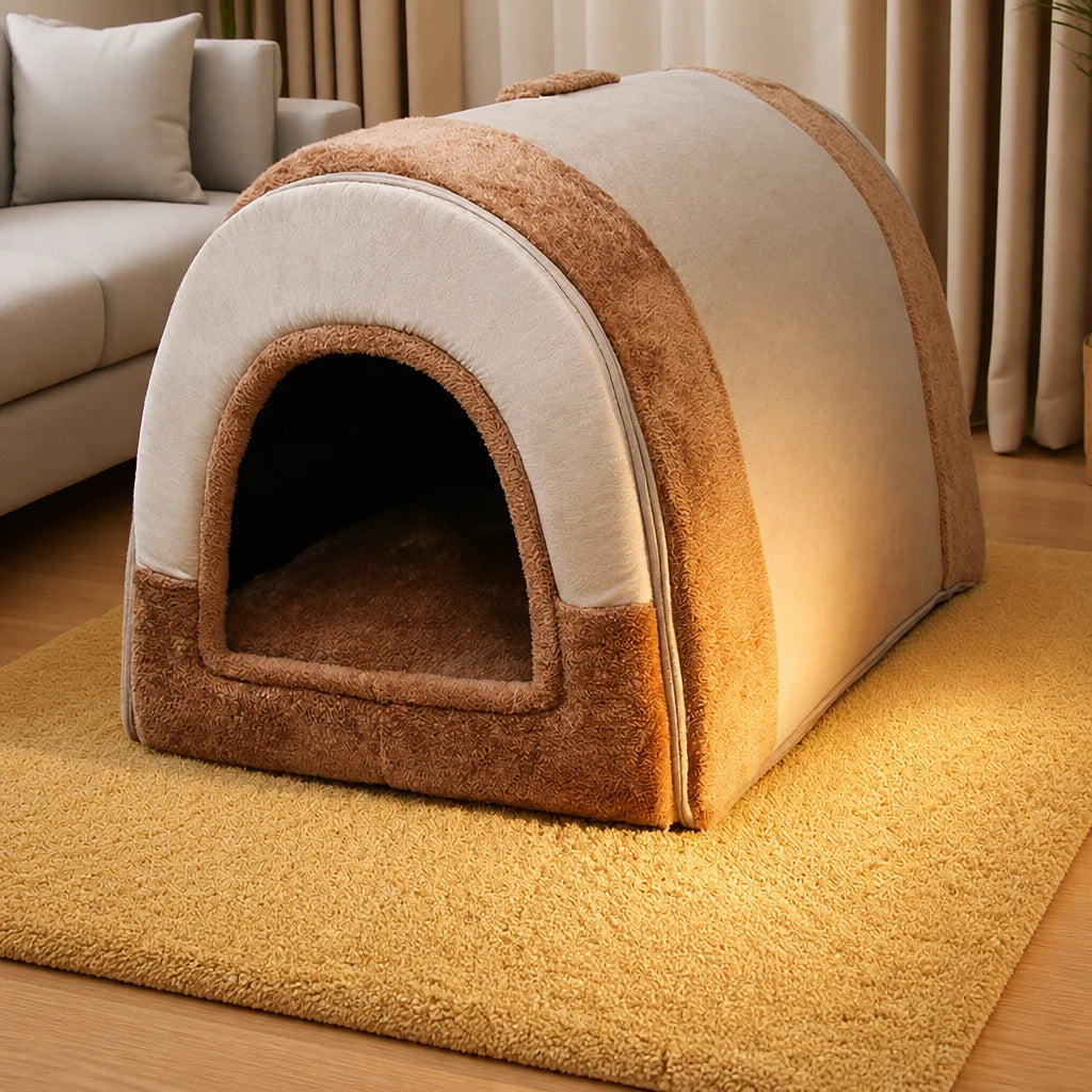 Enclosed Washable Pet Bed for Dogs and Cats