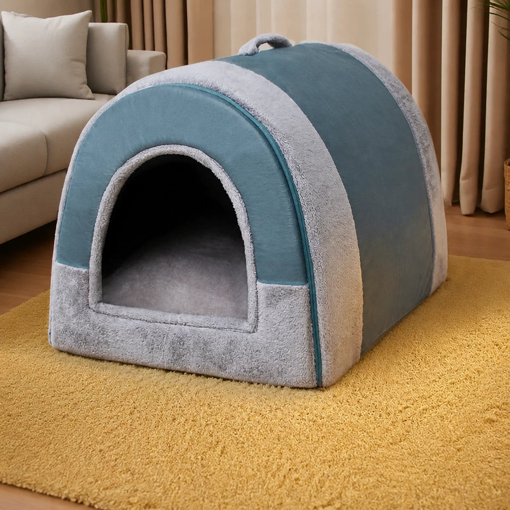 Enclosed Washable Pet Bed for Dogs and Cats