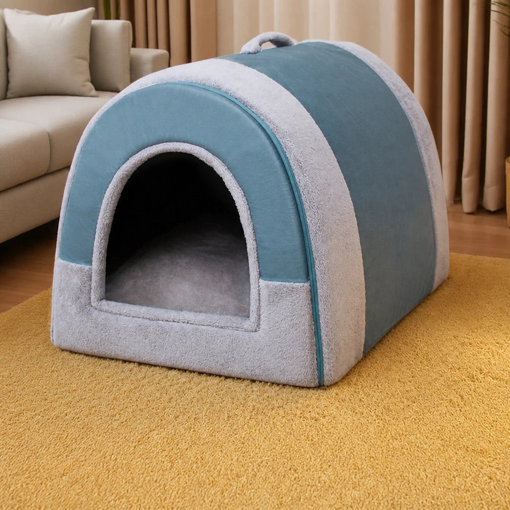 Enclosed Washable Pet Bed for Dogs and Cats