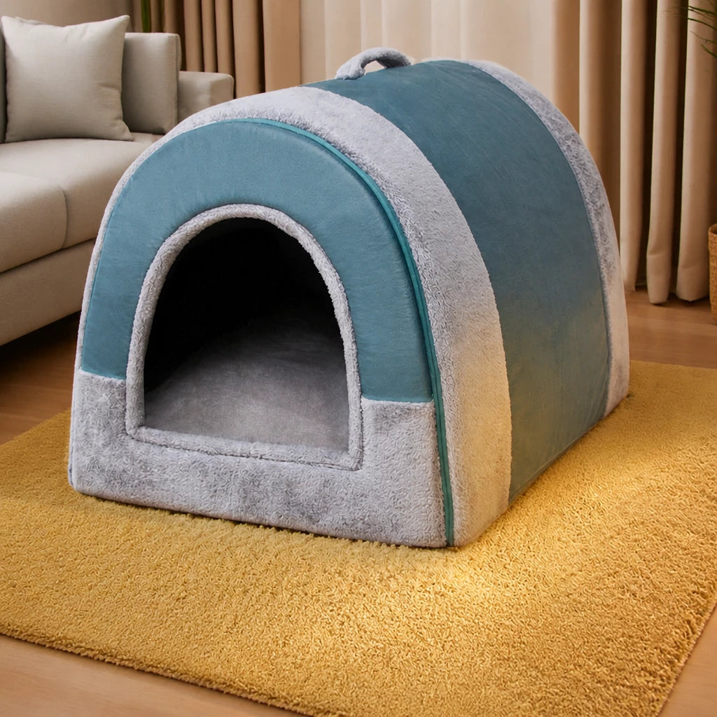 Enclosed Washable Pet Bed for Dogs and Cats