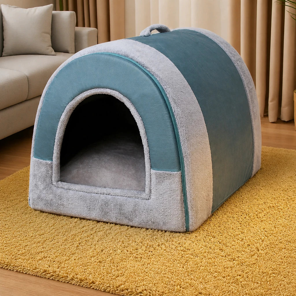 Enclosed Washable Pet Bed for Dogs and Cats