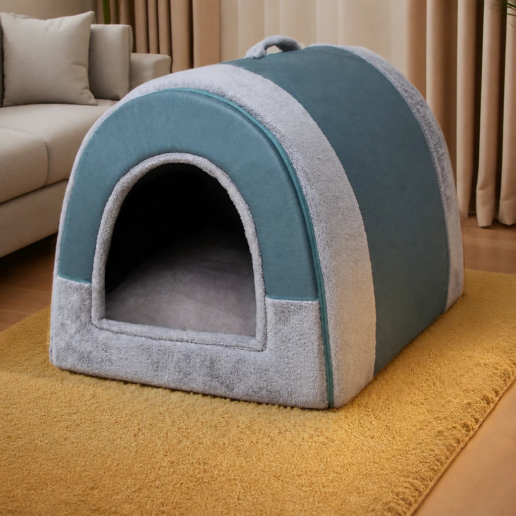 Enclosed Washable Pet Bed for Dogs and Cats