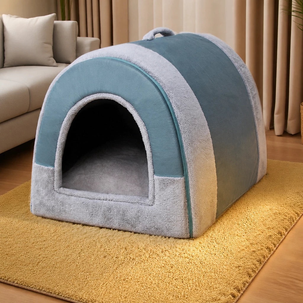 Enclosed Washable Pet Bed for Dogs and Cats