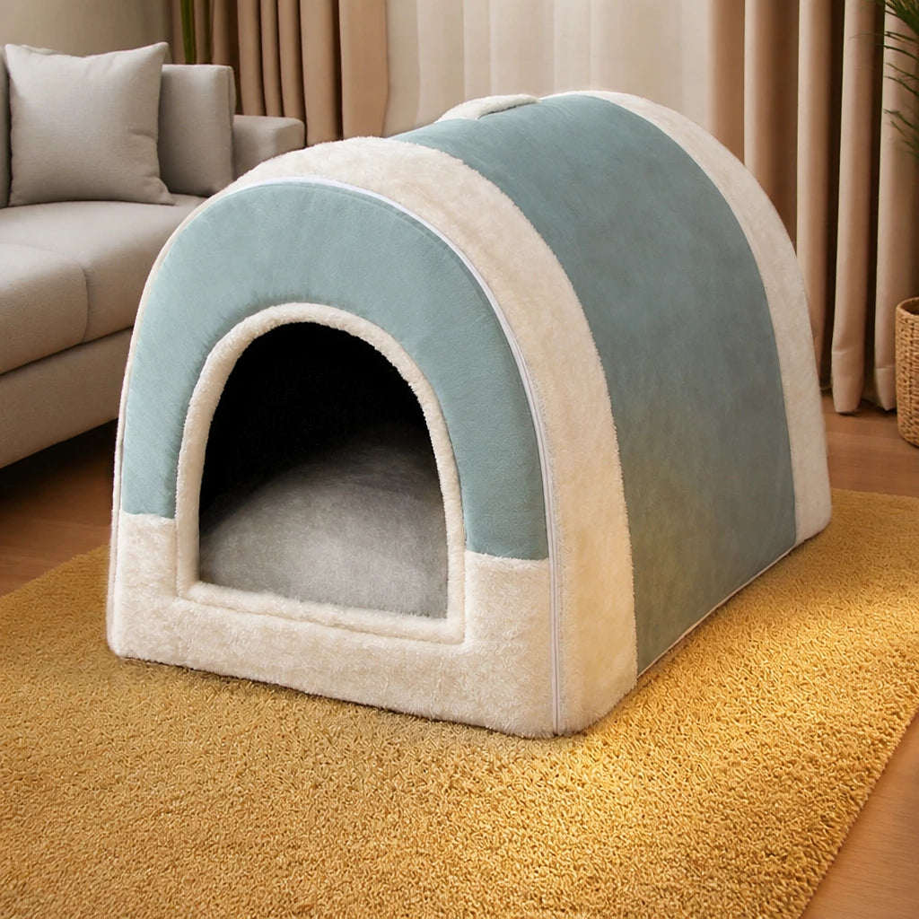 Enclosed Washable Pet Bed for Dogs and Cats