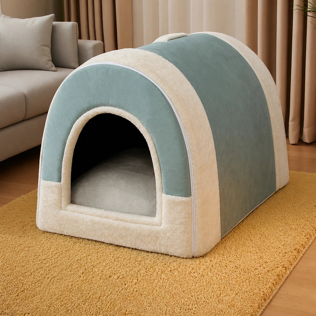 Enclosed Washable Pet Bed for Dogs and Cats