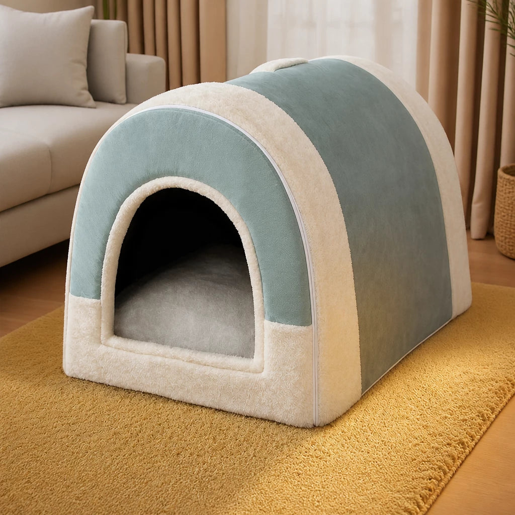 Enclosed Washable Pet Bed for Dogs and Cats