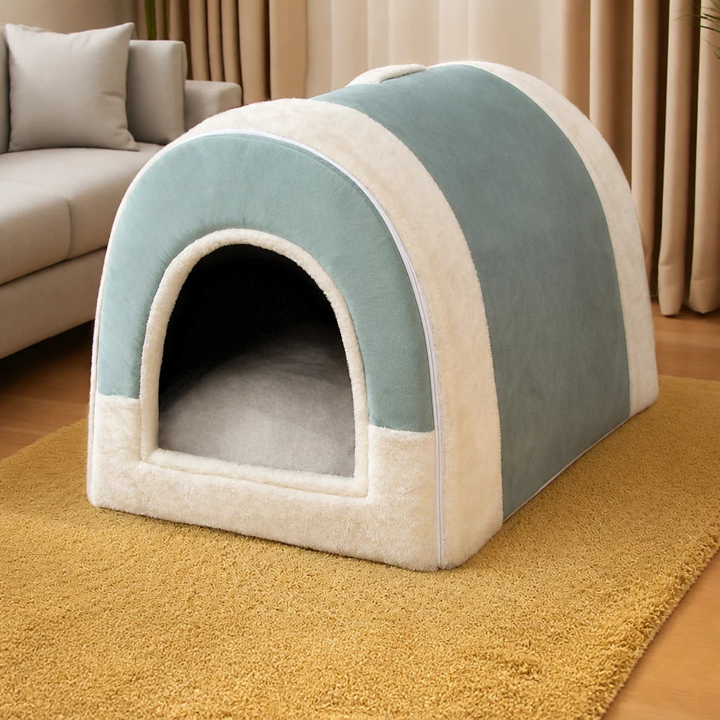Enclosed Washable Pet Bed for Dogs and Cats