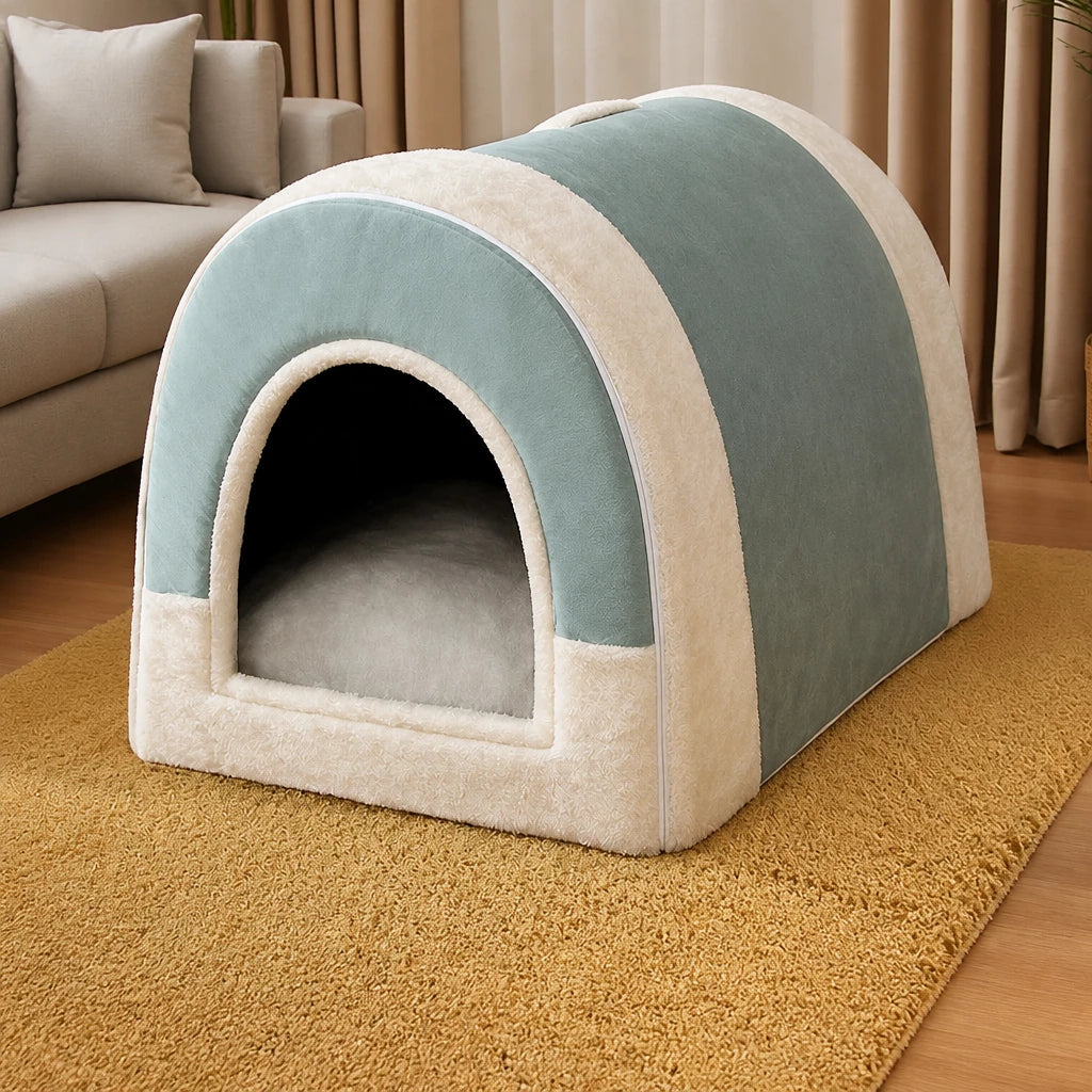 Enclosed Washable Pet Bed for Dogs and Cats