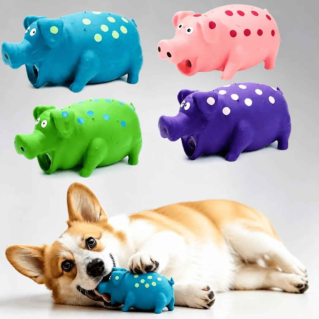 Latex Squeaky Pig Dog Toy