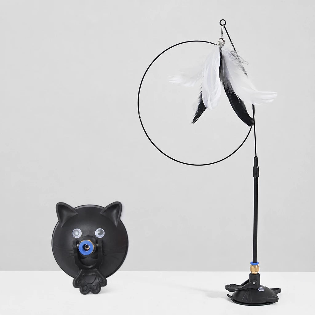 Cat Teaser Toy with Suction Cup Base and Wand