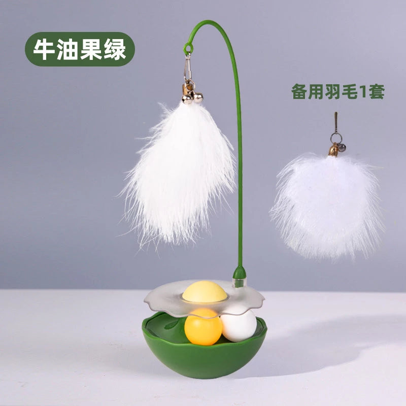 Wobble Cat Toy with Feather Teaser