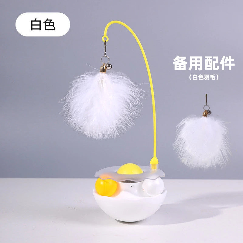 Wobble Cat Toy with Feather Teaser