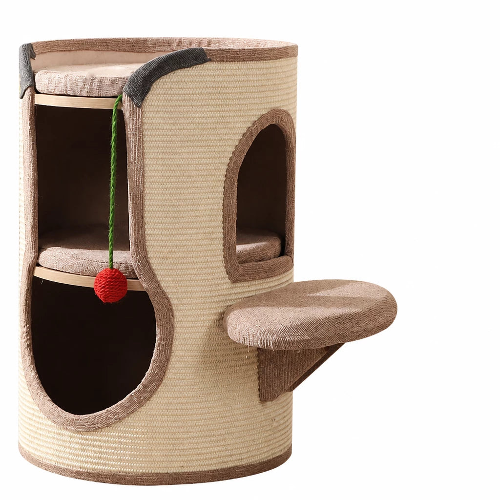 Cat Scratching Barrel Climbing Tower