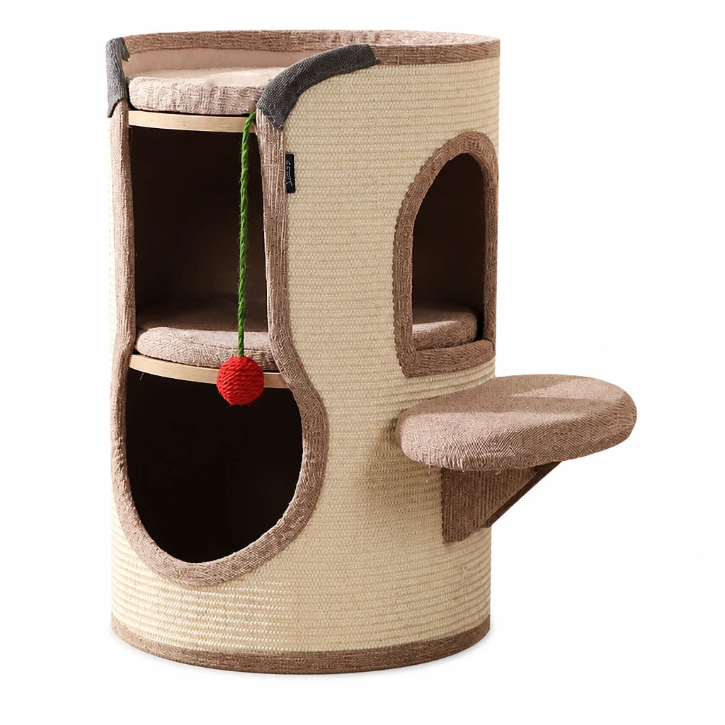 Cat Scratching Barrel Climbing Tower