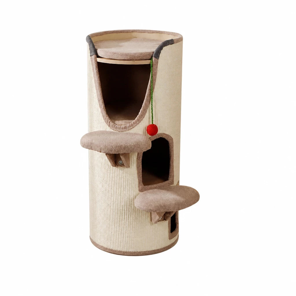 Cat Scratching Barrel Climbing Tower