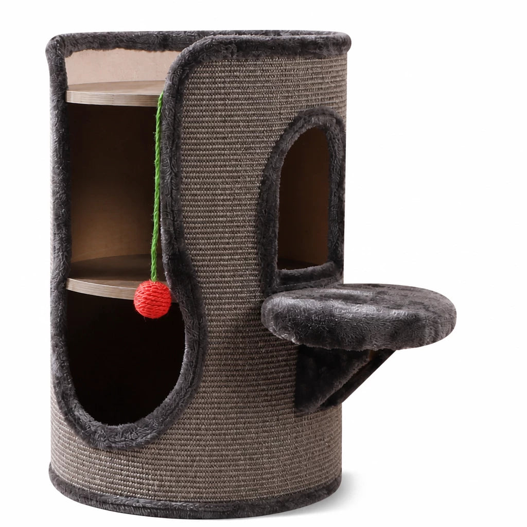 Cat Scratching Barrel Climbing Tower