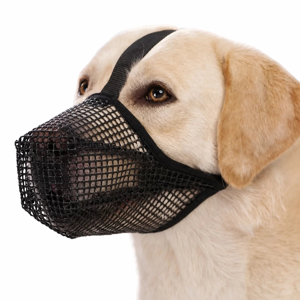 Full-Coverage Breathable Mesh Dog Muzzle