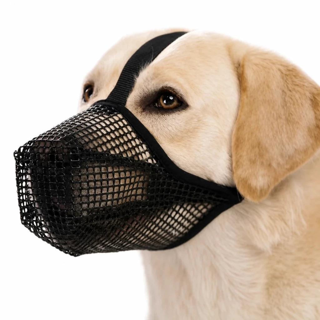 Full-Coverage Breathable Mesh Dog Muzzle