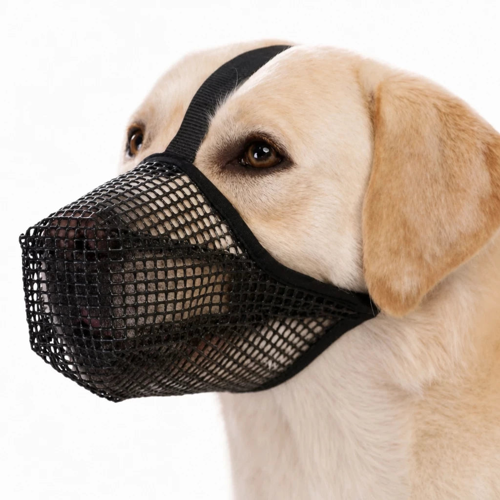 Full-Coverage Breathable Mesh Dog Muzzle