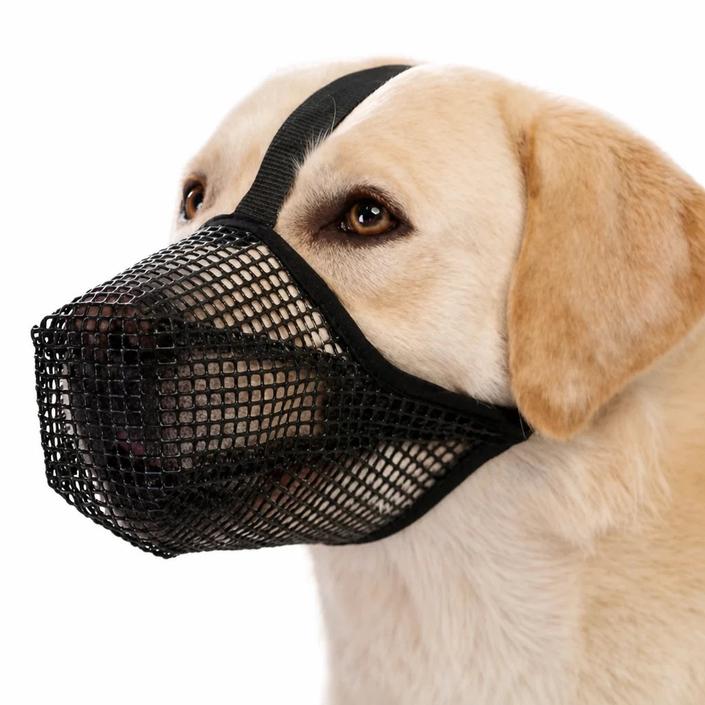 Full-Coverage Breathable Mesh Dog Muzzle