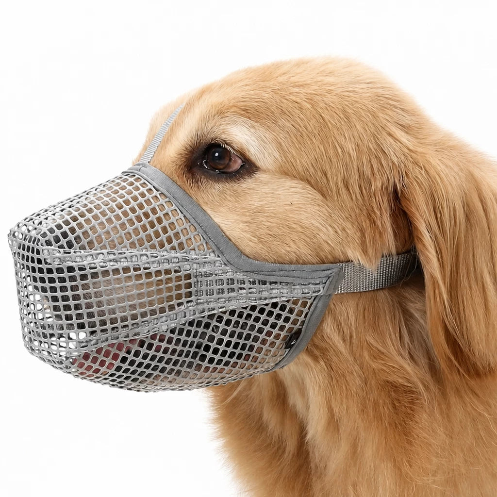 Full-Coverage Breathable Mesh Dog Muzzle