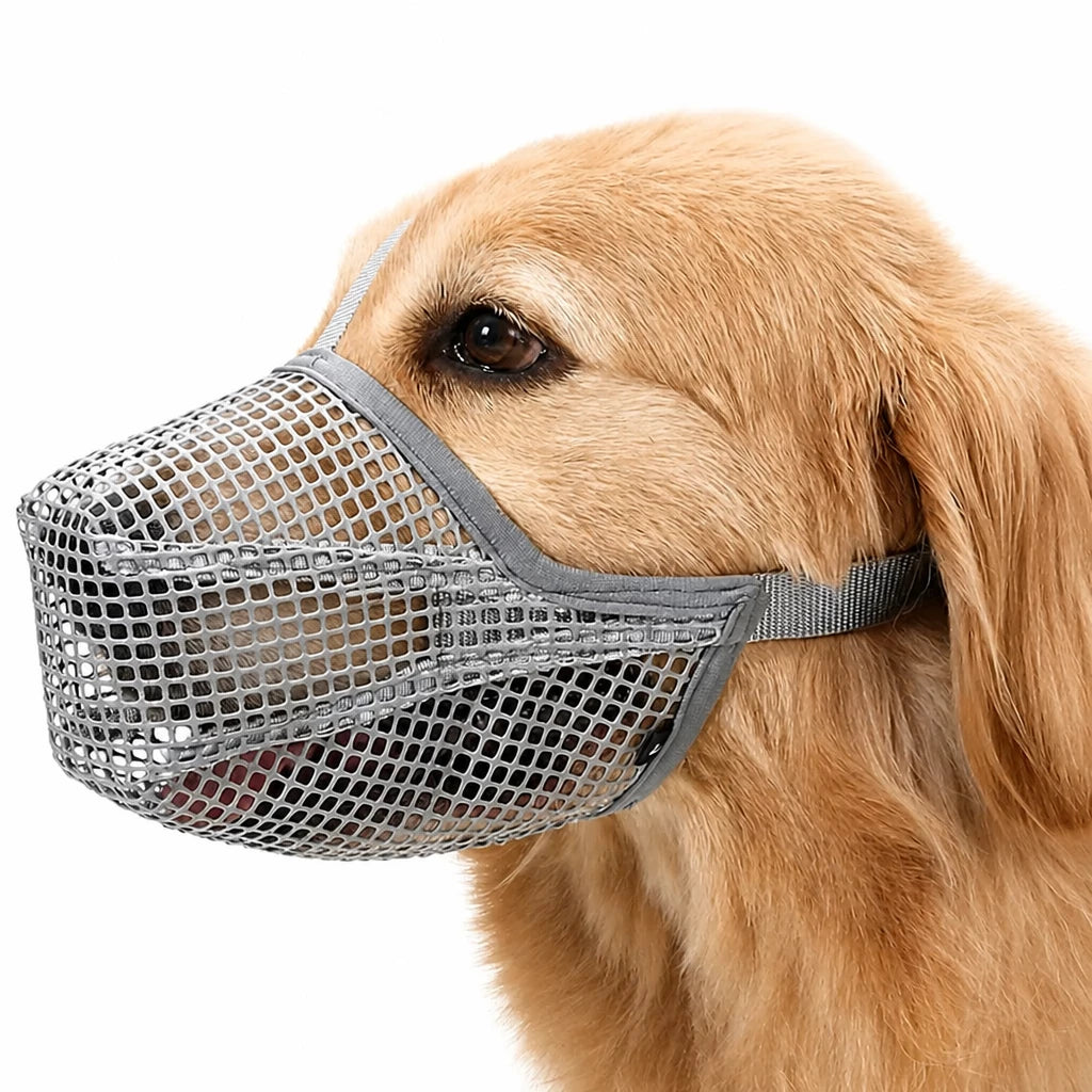 Full-Coverage Breathable Mesh Dog Muzzle