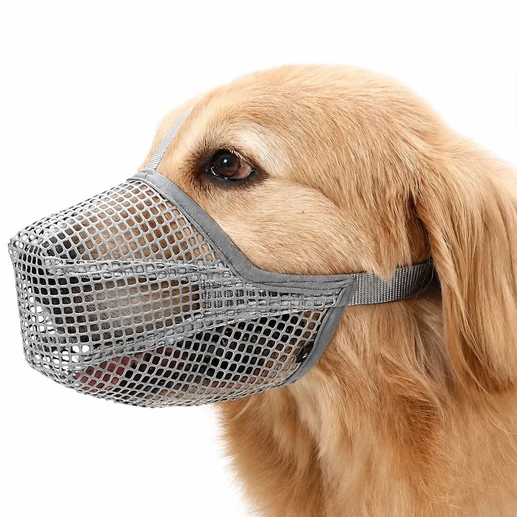 Full-Coverage Breathable Mesh Dog Muzzle