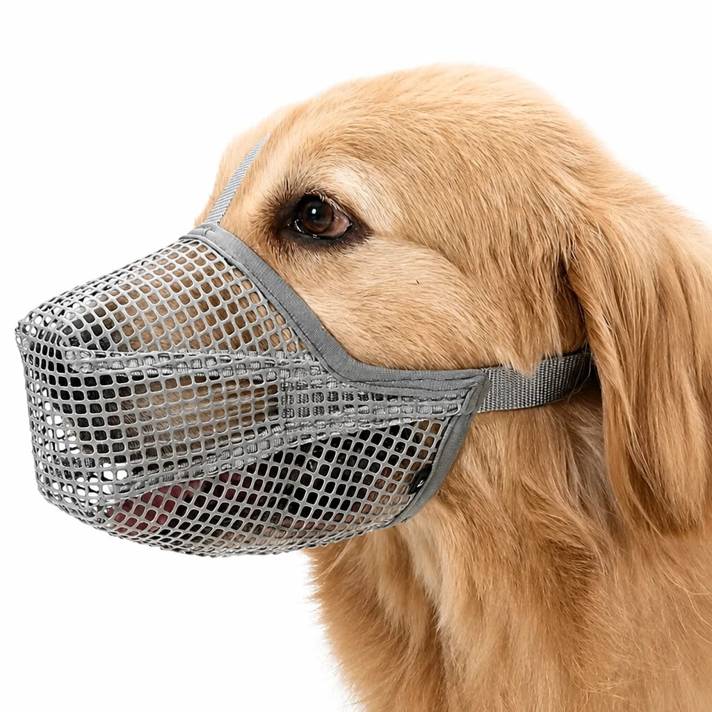 Full-Coverage Breathable Mesh Dog Muzzle