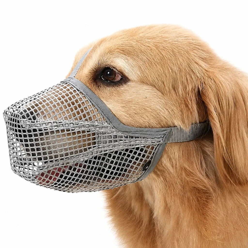 Full-Coverage Breathable Mesh Dog Muzzle