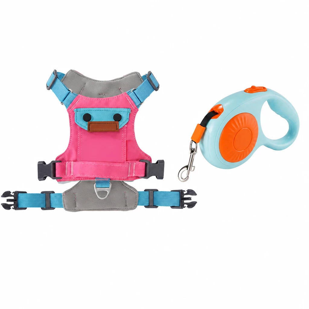 Adjustable Vest-Style Dog Harness with Leash for Walks