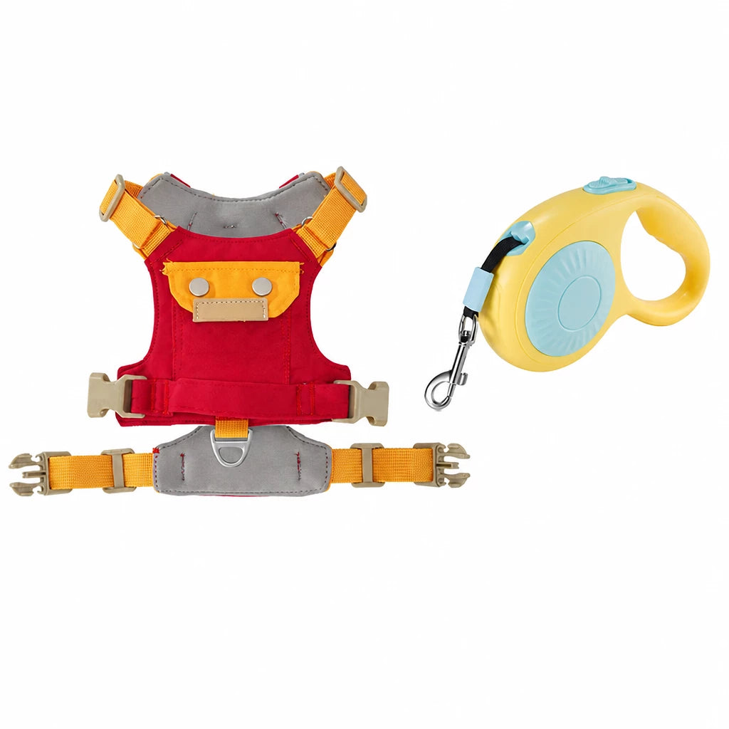 Adjustable Vest-Style Dog Harness with Leash for Walks