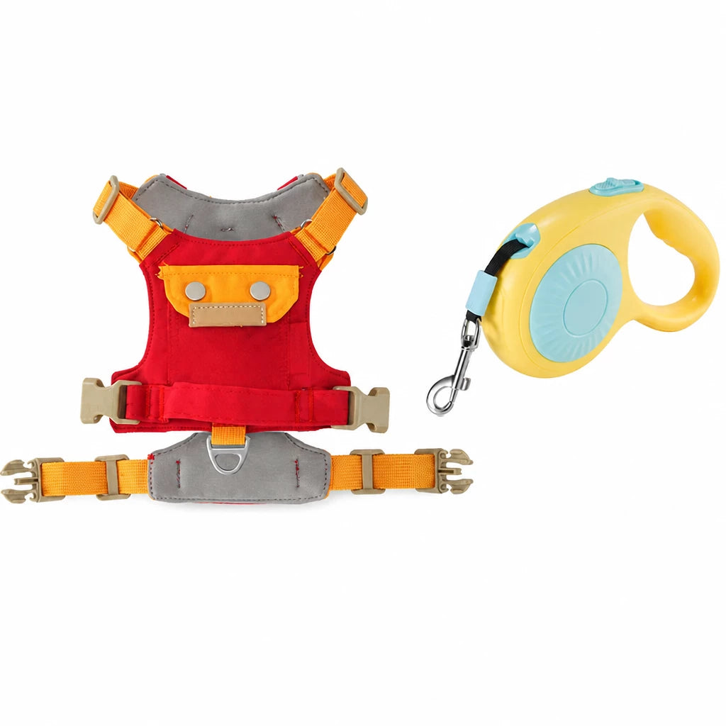 Adjustable Vest-Style Dog Harness with Leash for Walks