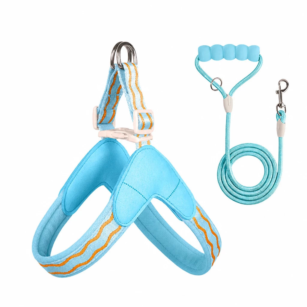 Y-Shaped Dog Harness and Leash for Small to Medium Dogs