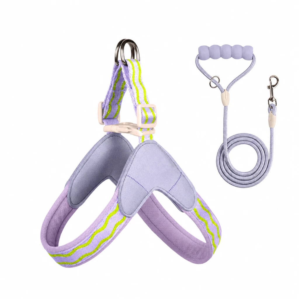 Y-Shaped Dog Harness and Leash for Small to Medium Dogs