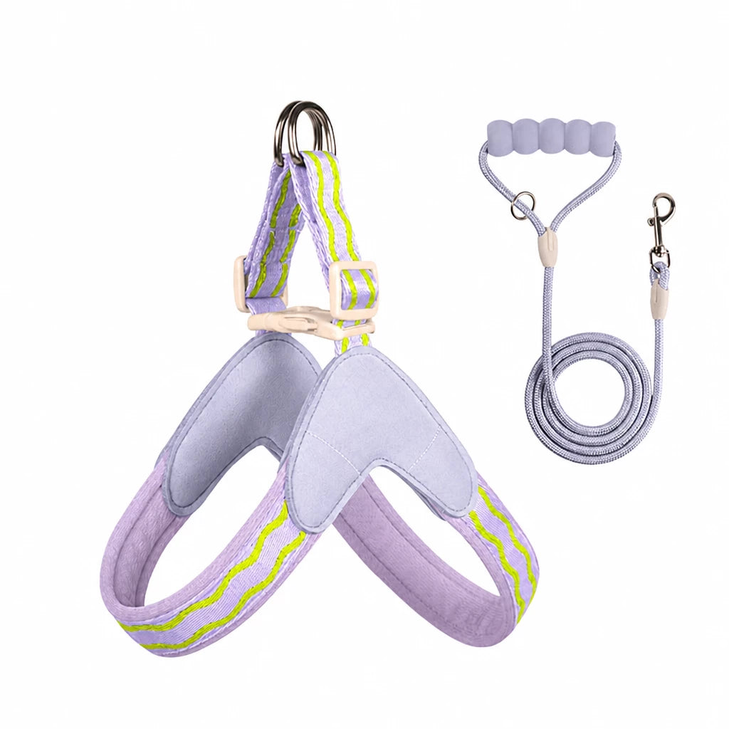 Y-Shaped Dog Harness and Leash for Small to Medium Dogs