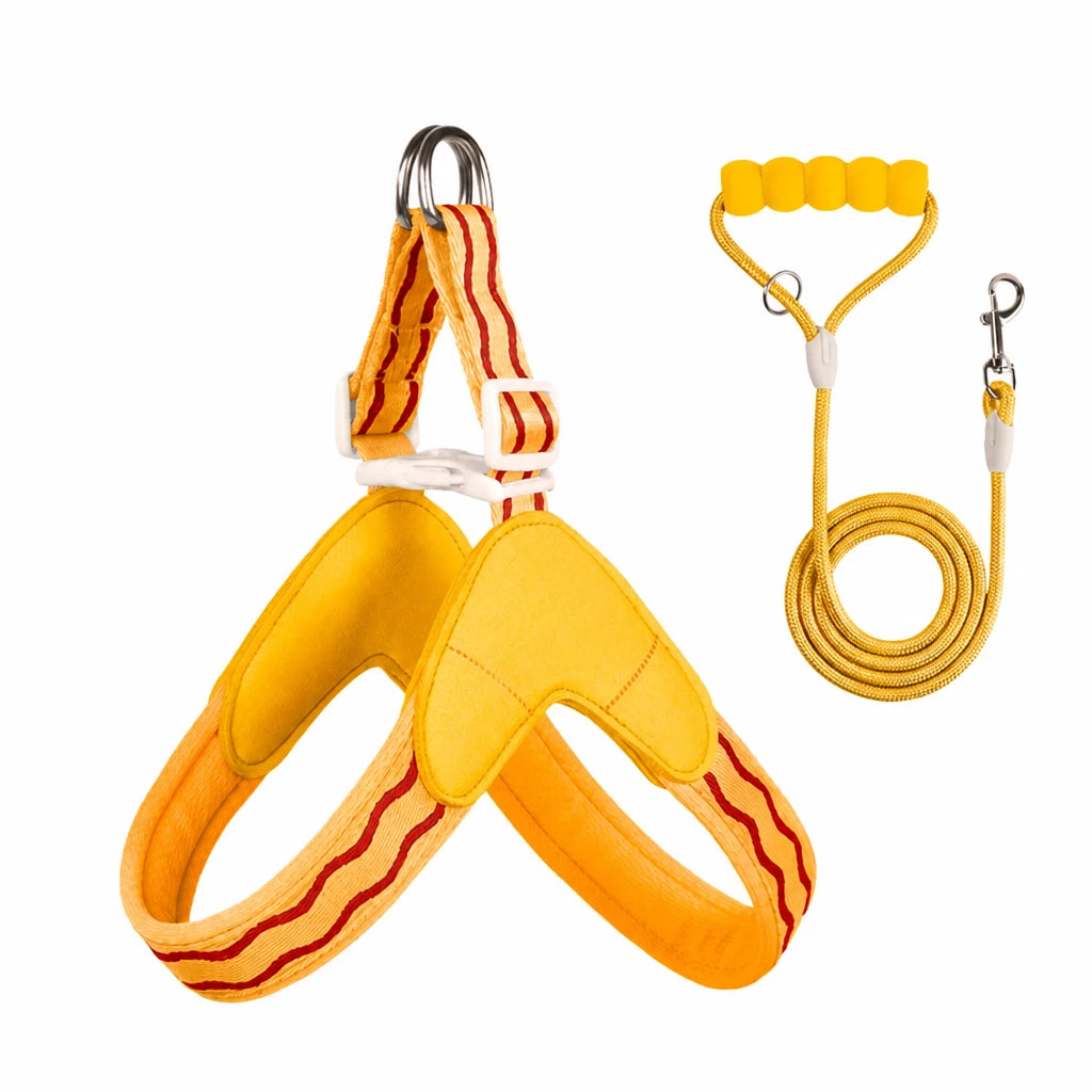 Y-Shaped Dog Harness and Leash for Small to Medium Dogs