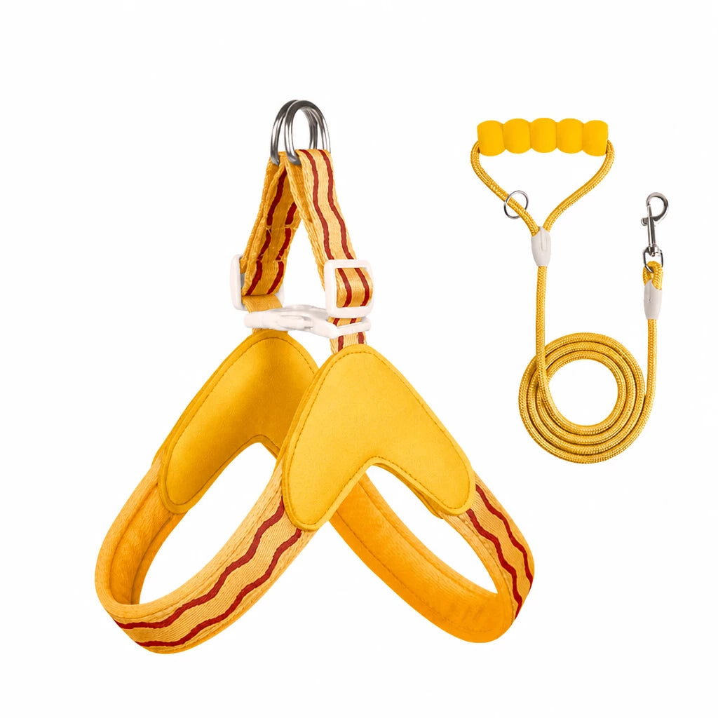 Y-Shaped Dog Harness and Leash for Small to Medium Dogs