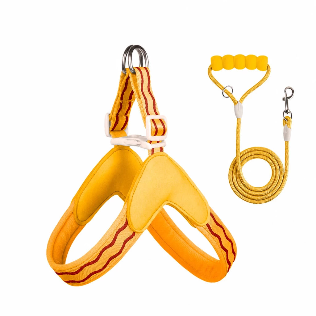 Y-Shaped Dog Harness and Leash for Small to Medium Dogs