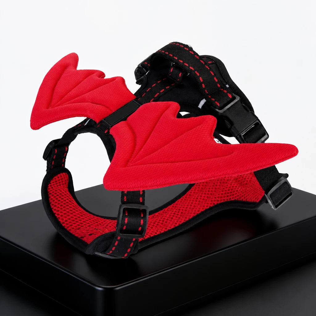 Wing-Detail Nylon Dog Harness