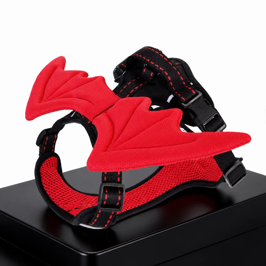 Wing-Detail Nylon Dog Harness