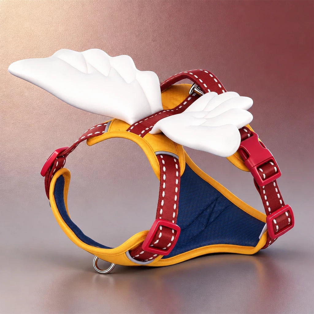 Wing-Detail Nylon Dog Harness