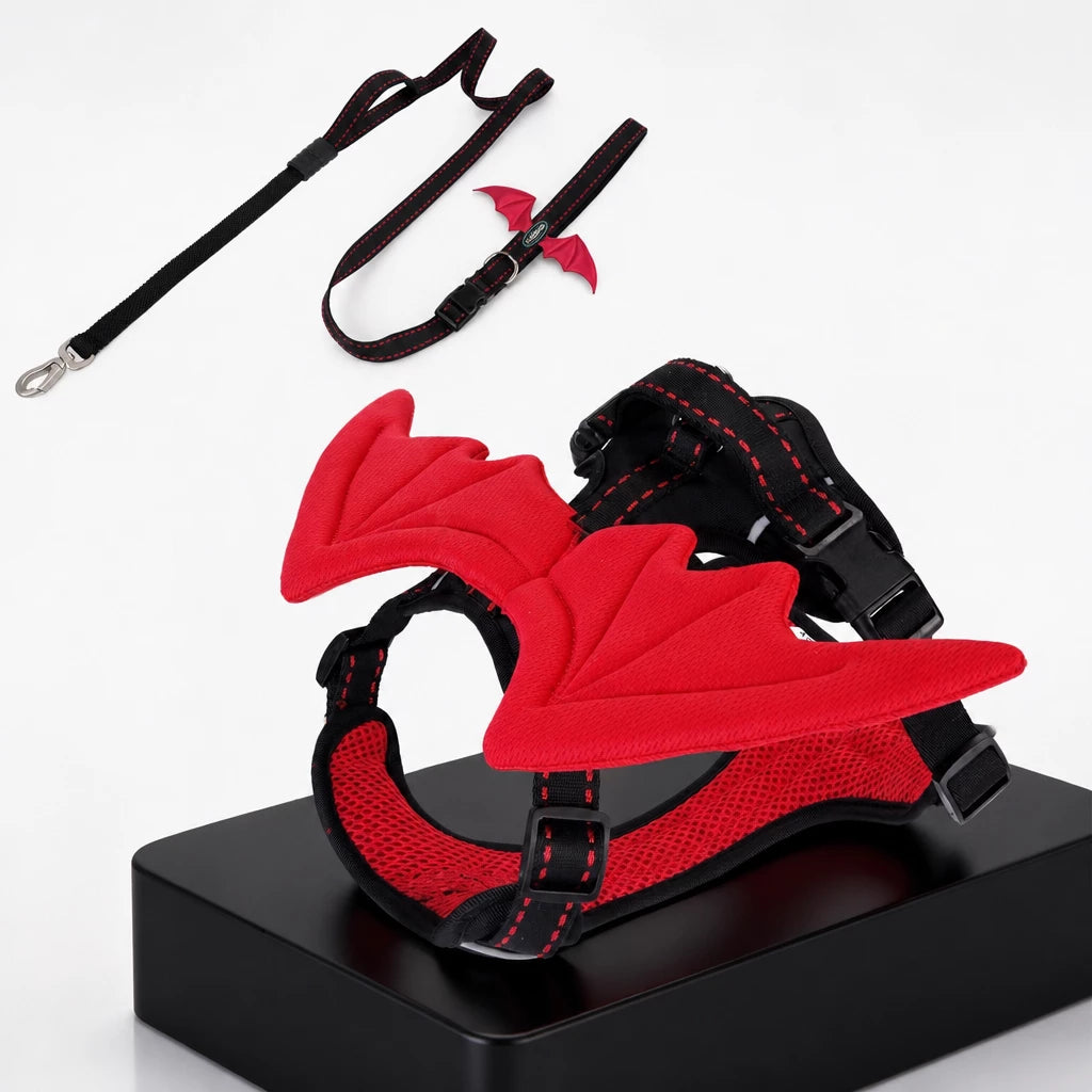 Wing-Detail Nylon Dog Harness