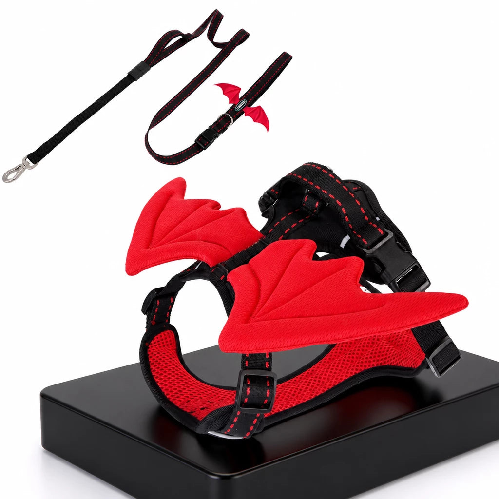 Wing-Detail Nylon Dog Harness