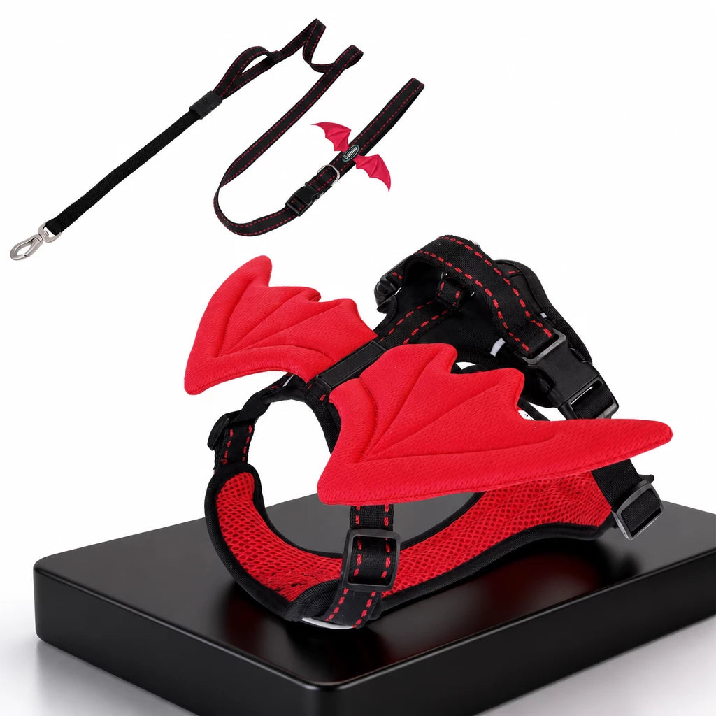 Wing-Detail Nylon Dog Harness