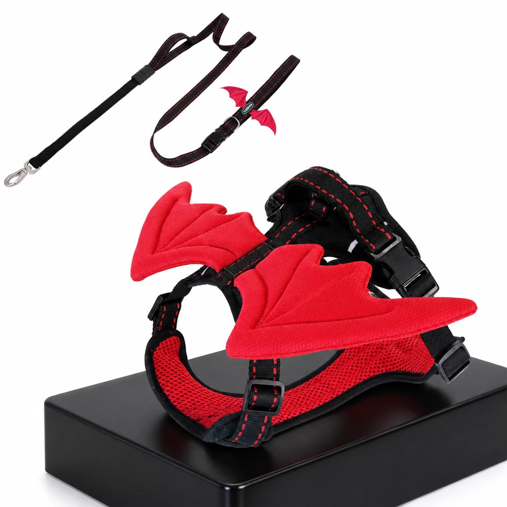 Wing-Detail Nylon Dog Harness