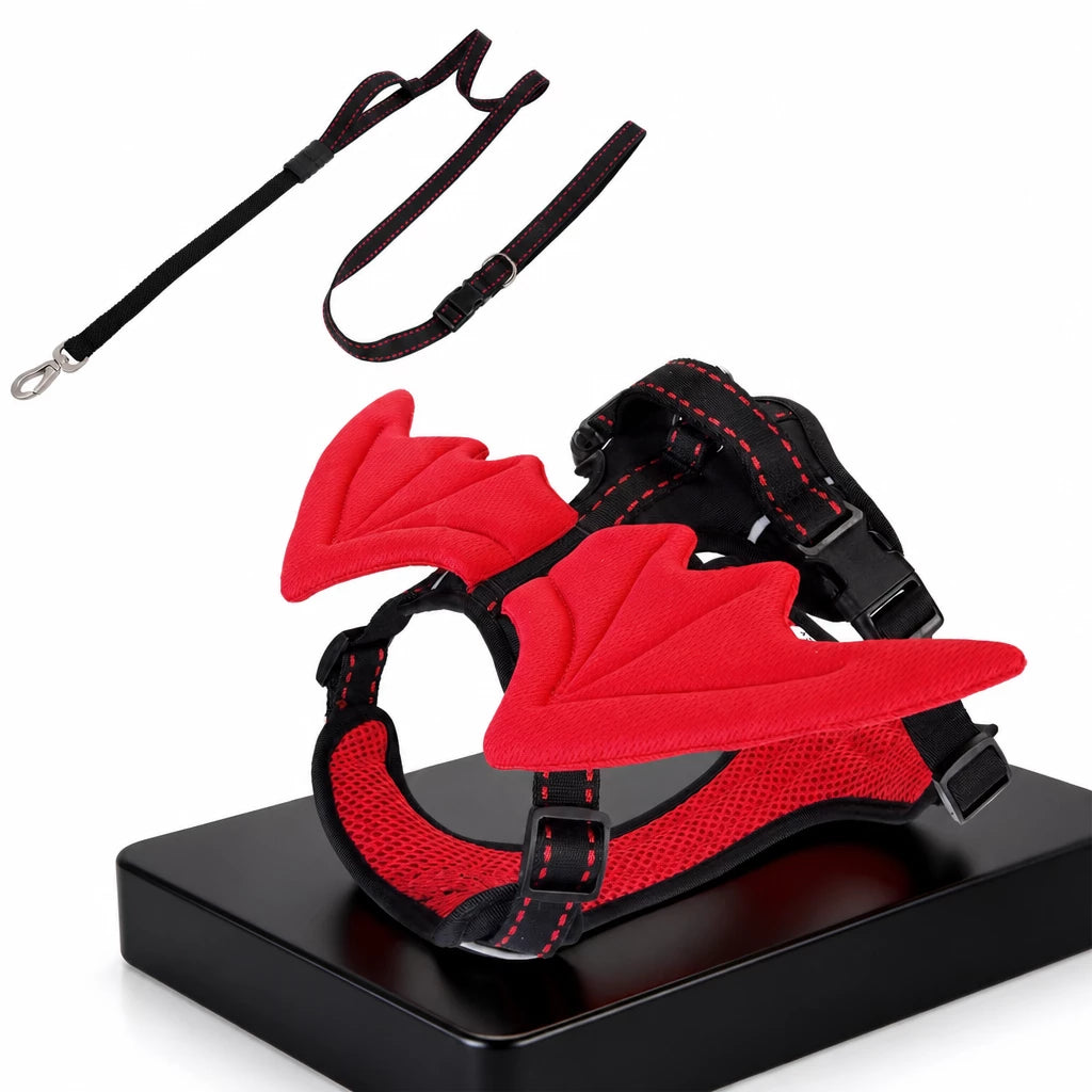 Wing-Detail Nylon Dog Harness